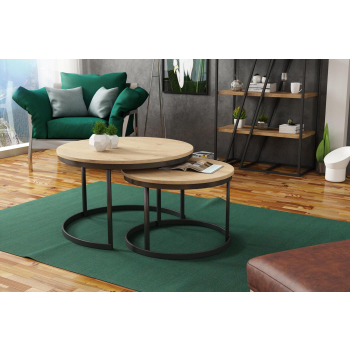 Stolik Kawowy M3 nowoczesny loft 2 sztuki zestaw